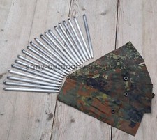 20 Original Bundeswehr Zelt Heringe 4 Taschen Alu Zeltheringe Erdnagel Hering BW