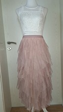 eleganter Tüllrock Rosa  Miss&Furs Gr. 38/M Maxirock, Neuwertig