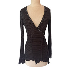 Damen Wickel Jacke Schwarz