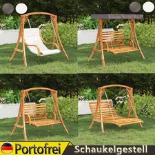 Fichtenholz Hollywoodschaukel Schaukelgestell ohne/mit Dach Hängelstuhl Garten 