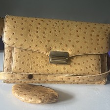 Straussenleder Tasche Vintage