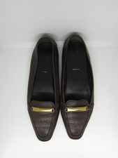 Original Prada Damen Mokassins Gr:39 Schick Leder in Dunkelbraun Schuhe Slipper