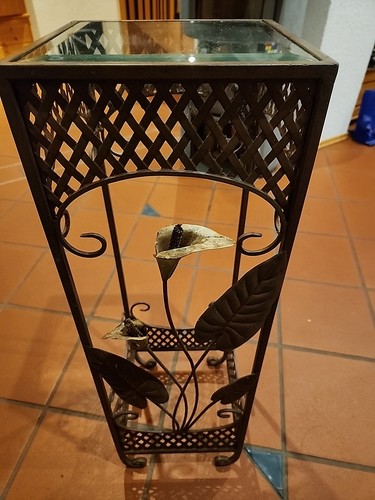 Blumenständer mit glasplatte - blumenständer,