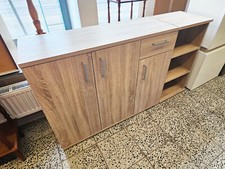 Kommode 3-türig mit einem Schubkasten und Regal sonoma-eiche (gebraucht)