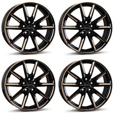 4 Borbet Felgen LX18 8.0x18 ET44 5x112 SWGOLD für VW Beetle Caddy e-Golf Eos Gol
