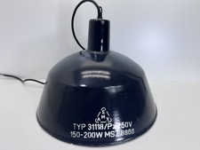 Alte Fabriklampe Emaille Lampe