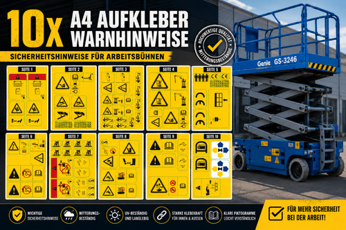 Set mit warnaufklebern für - mit,