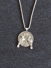 Edelstahl-Halskette mit Wikinger Kult Anhänger: Odins Raben