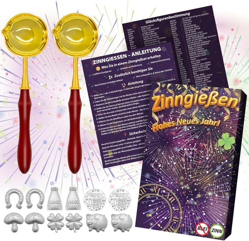 Zinngießen silvester set - silvester,