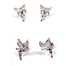 Kinder Mädchen Ohrstecker 925 Echt Silber Ohrringe Feen Elfen
