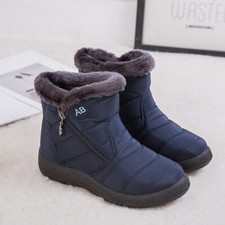 Damen Schneeschuhe Winter Wasserdicht Warm Stiefel Stiefeletten Flache SnowBoots