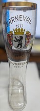 Bierglas Glas Stiefel Karneval 1973 BerlinS.P Looza Düsseldorf S.V Meneken Berli