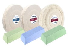 6-tlg. Aluminium Polierset 150