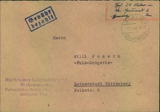 1948, handschriftlicher, sehr seltener Einnahmenachweis üb. "DPf 24" ab BERLIN-G