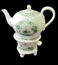 Teekanne mit Stövchen   Hutschenreuther Maria Theresia Schloßgarten