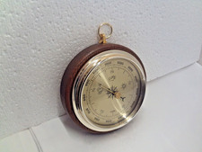 Vintage Barometer rund Holz