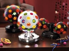 Livarno Lux XXL Party Discokugel Ø19cm Drehbarer RGB Farben Licht kugel Chrom 