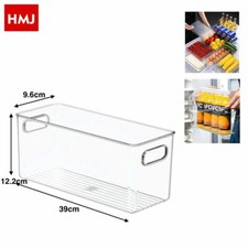 x Behälter Mehrzweckbox Transparent Organizer Kühlschrank Küche 39x9,6x12,2cm hmj