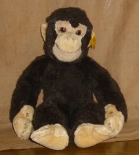 Steiff- Affe-Knopf/Fahne-ca
