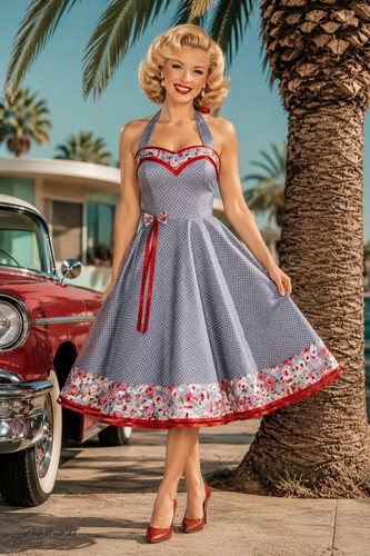 50er 60er petticoatkleid - 50er,