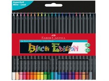 24 er Etui Buntstifte Dreikant Faber-Castell Black Edition 24 versch. Farben