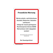 Achtung Warnung Scherz Schild