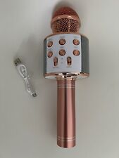 Karaoke Microphone Speaker ~ Wireless ~ Rose Gold ~ mit USB Kabel