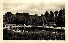Berggießhübel DDR s/w Postkarte 1956 Partie im Schwimmbad Rutsche Sachsen AK