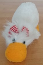 Nici Ente  weiß  liegend Stofftier 19cm Zustand Sehr Gut 