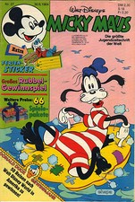 Micky Maus Nr. 27 1984 mit Beilage Sticker; Geburtstagskuchen ungerubbelt