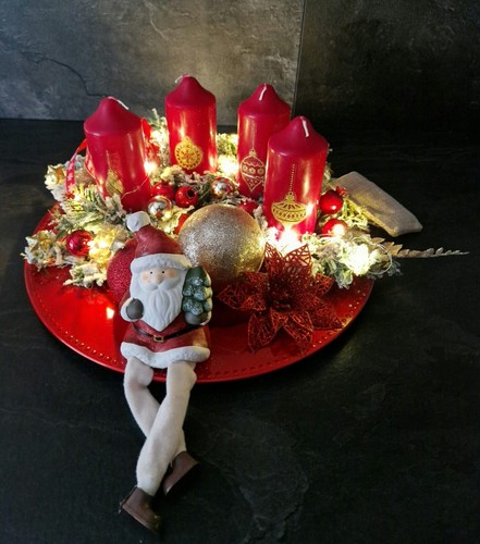Adventskranz weihnachtsgesteck - adventskranz,