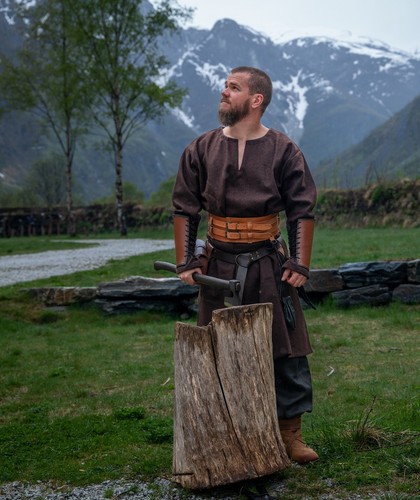 Wikinger wolltunika braun - wolltunika,