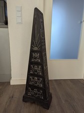 Pyramiden Schrank aus Holz Indian Ägypten Style Schwarz Schubladen 