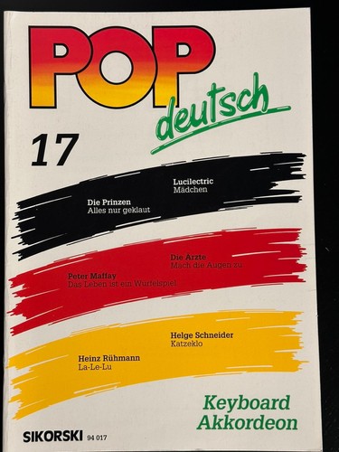 Noten pop deutsch band - -,
