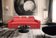 Echtleder 3er Sofa Couch mit