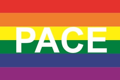 Aufkleber pace regenbogen - aufkleber,
