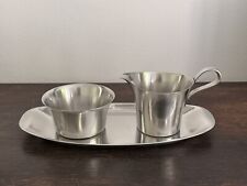 SF WMF frühes Sahneservice Wilhelm Wagenfeld Cromargan matt Milch Zucker Tablett