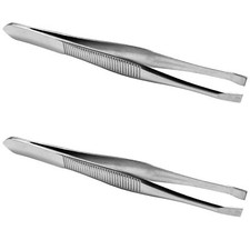 2x Pinzette Augenbraunpinzette Zupfpinzette Profi zupfen Splitter 9 cm gerade