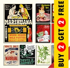 Lustige Poster Marihuana Gras