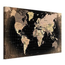 Weltkarte Vlies Leinwandbild 1