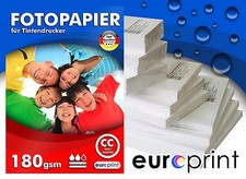 Fotopapier 180g 10x15 100 Blatt  Hochglanz Cast Coated Wasserfest TOP