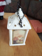 Laterne aus Keramik zum Aufhängen Engel Vintage Deko Dachbodenfund unbenutzt