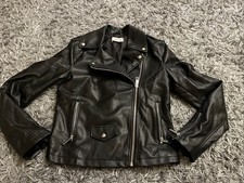 Lederimitatjacke Schwarz Gr S