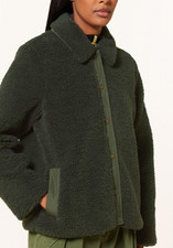 Barbour Teddyfell-Jacke LUNDY in Grün | Olive | Gr. 44 | OVP 249 EUR