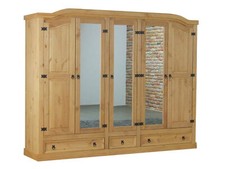 5 türiger Kleiderschrank New Mexico Kiefer massiv Mexiko Schlafzimmer Schrank 