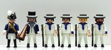 6 x MARINE SOLDAT MATROSE MAAT OFFIZIER Playmobil zu Schiff Garde Custom - RAR