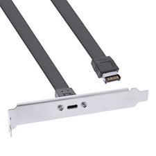 InLine® PCI Slotblende, USB-C™ zu USB 3.2 Frontpanel Key-A intern, 0,5m