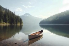 Wandbild: Kajak auf einem See