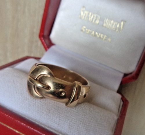 Gold schnalle ring - kt, groß