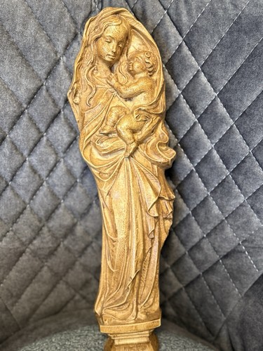 Madonna mit kind holzrelief - madonna,